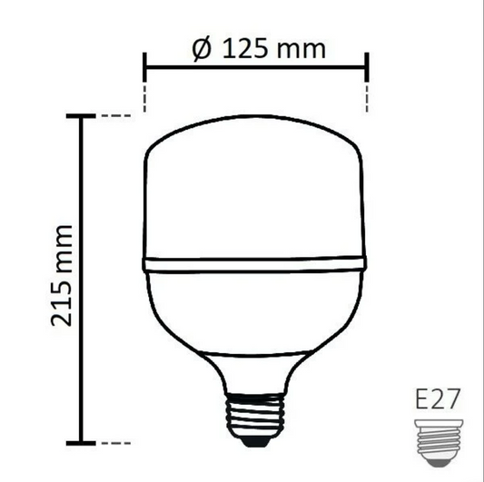 NOAS 50W (350W) LED žarnica tipa TORCH, hladno bela / 6500K, 4290 Lm, YL95-5001