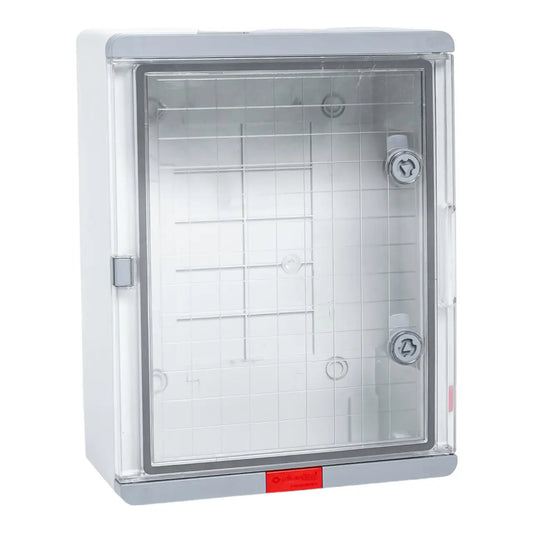 Plastični zaboj IP 67, prozorna vrata, 300x200x130 mm