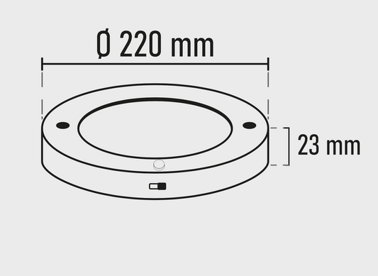 Slim LED 20W Slim stropna svetilka s senzorjem gibanja PIR okrogla hladno bela / 6500K YL14-1810