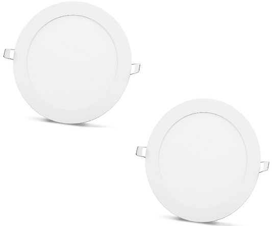 2 kosa SLIM LED plošče hladno bela /6500K 15W / 1350Lm okrogla vgradna okrogla (vključeno napajanje) 6500K YL10-1500