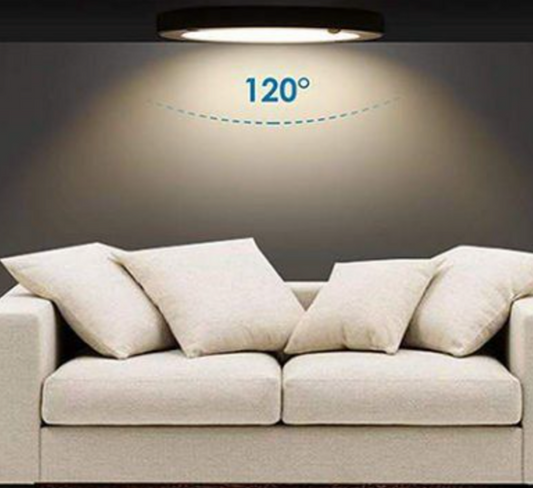 Tanka črna obroba LED 20W vitka stropna svetilka plafoniera s senzorjem gibanja PIR okrogla hladno bela / 6500K YL14-1810-S