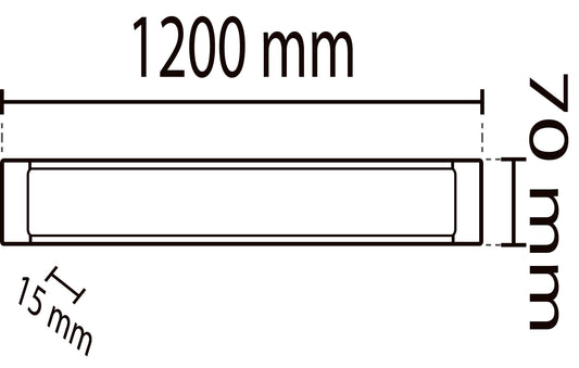 2 kosa - 120 cm LED panel 40W IP20 hladno bela / 6500K svetilka 3600Lm YL98-1200