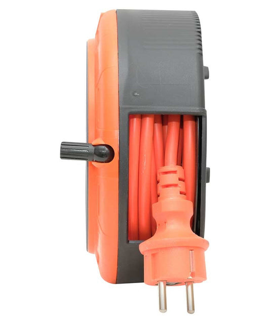 Podaljšek za kompaktno kaseto z valjčkom, 5m kabel s 4 vtičnicami IP20 + toplotna varovalka + otroška varovalka, 3x1mm2, francoski tip (zatič), PHE-05310-E