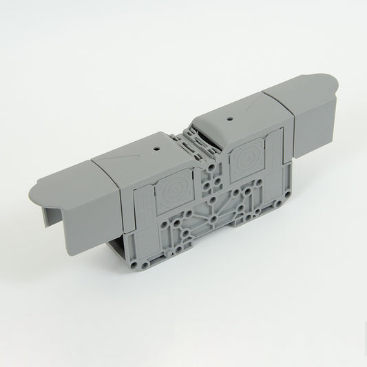 ONKA 120mm2 M10 Vijačna priključna sponka za DIN-nivojnico z zaščitnim pokrovom, siva, 1030073