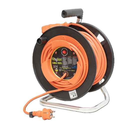 Kabelski kolut IP20 francoske izvedbe, 4x vtičnica s 3G2,5mm² L=40m+2m Barva kabla: oranžna, francoska izvedba