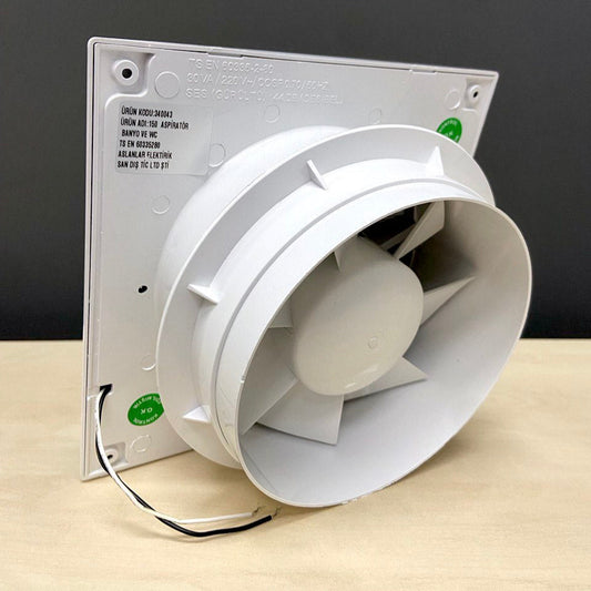 Alize ARS - beli stenski aksialni ventilator za kopalnico / WC bele barve z rešetko, tihi 150 mm, 280 m3/h, 348564